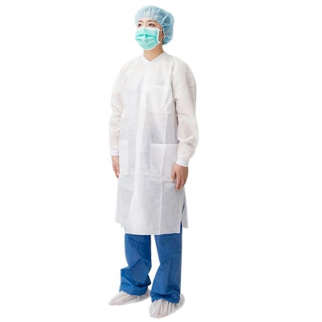 Safety Brand Low Price Non-Woven Disposable Medical Lab Coat