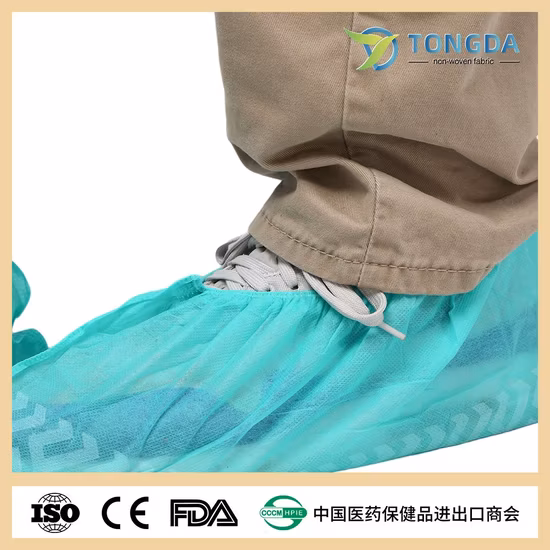 工場から直接供給される優れた品質の使い捨てノンスリップ医療用PP PE CPE靴カバー